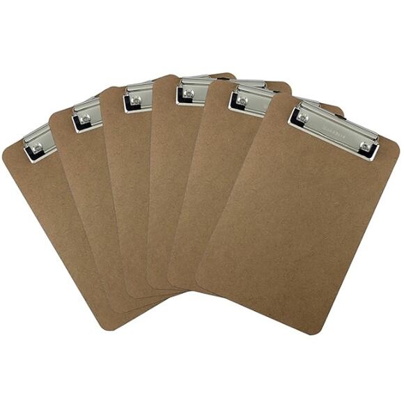 Six (6) Memo Size 6'' x 9'' Clipboards and 25pcs Pocket Pencils with erasers - Picture 1 of 7